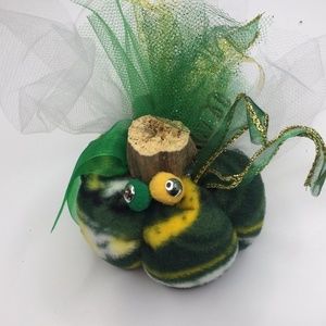 Green Bay Packer handmade pumpkin.